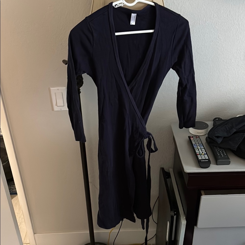 American Apparel Dark Blue Long Sleeve Dress
